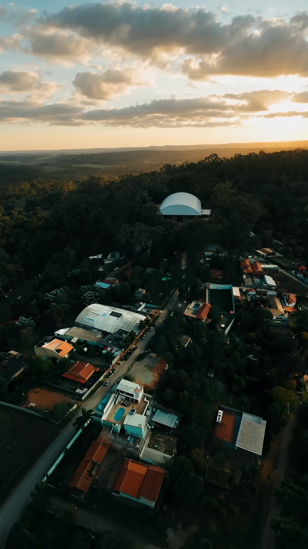 Vista aérea do caminho até o Rancho Ppaloosa, em Guarulhos